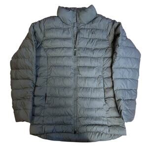 THE NORTH FACE Charcoal Gray Grey 550 Fill Goose Down Puffer Jacket Womens LARGE